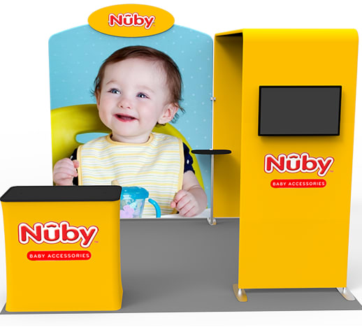 10ft Fabric Plus Bridge Back Wall Display with Header - Image 4