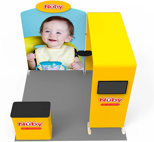 10ft Fabric Plus Bridge Back Wall Display with Header - Image 2