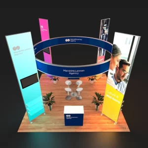 20 X 20 ft 14ft Tall Backlit Trade Show Booth Modular