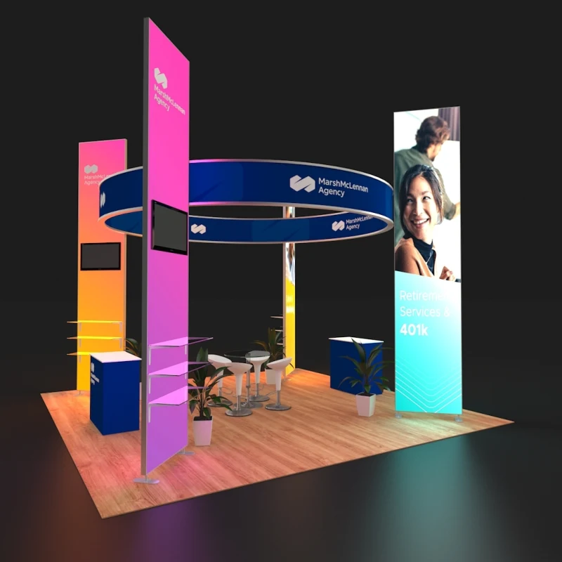 20 X 20 ft 14ft Tall Backlit Trade Show Booth Modular - Image 2