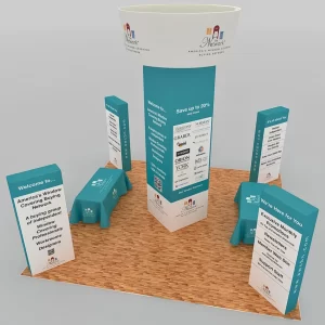 Island 20x20 Trade Show Booth - Network