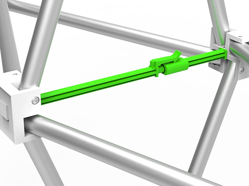 8ft Straight PopUp Now Fabric Display with Counter - Image 3