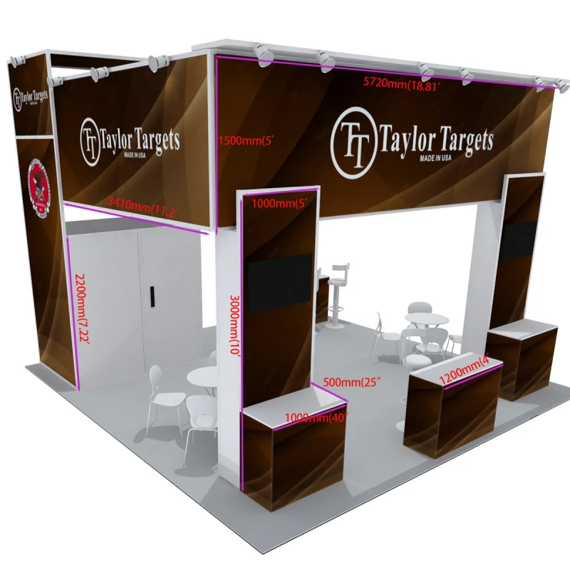 20'x20' Modular Exhibit Booth - Taylor Targets - Image 2