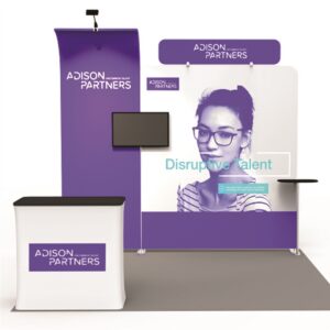 10x10 Ft Trade Show Display with Monitor Mount [KIT] -  Adison