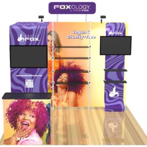 10 X 10 ft. Bridge with Shelving and Monitor Stand with Header