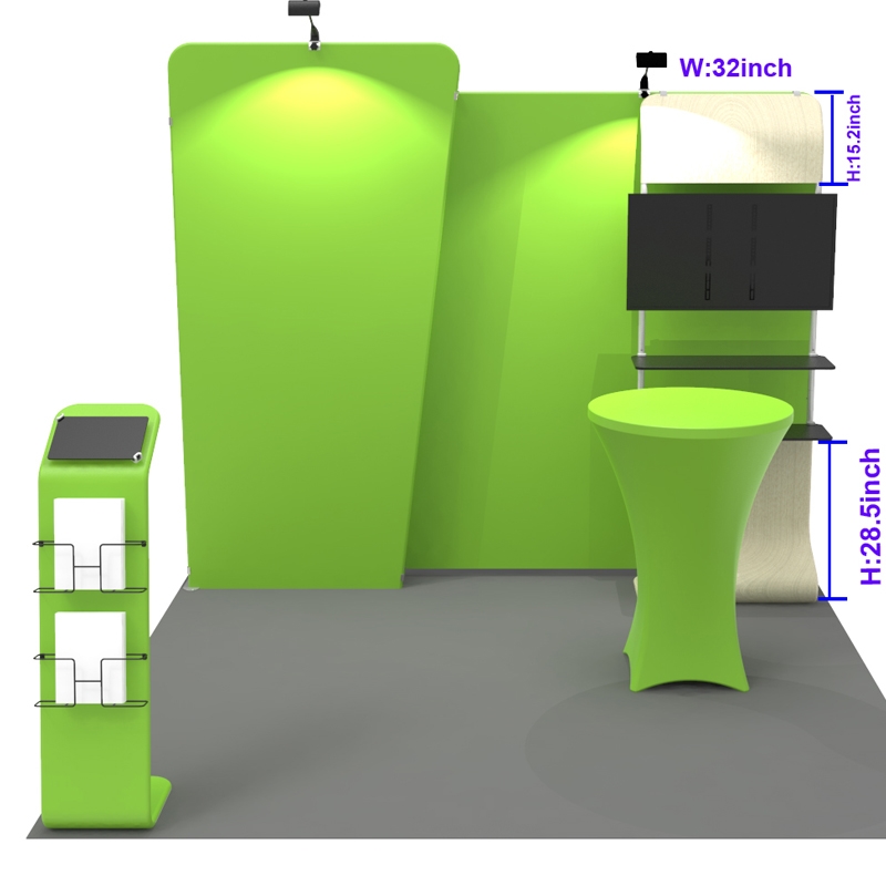 10ft Tension Fabric Booth with Slope - Magic Log - Image 5