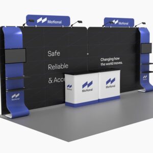 20ft  Big Fabric Dual Monitor Stand Trade Show Booth