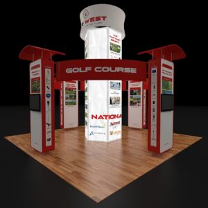 20x20 Trade Show Booth with Backlit Tower - BHE