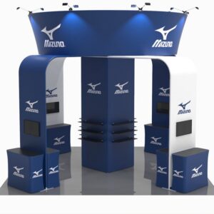 20 X 20 - 16ft Tall Trade Show Booth Arch with Round Sign