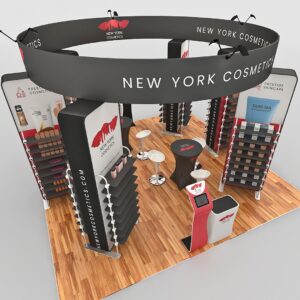 20x20 Tension Fabric Booth- Shelving King