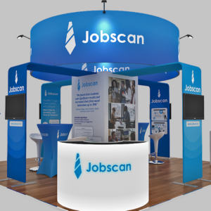 20x20 Ft Trade Show Booth with Round Top- Jobscan