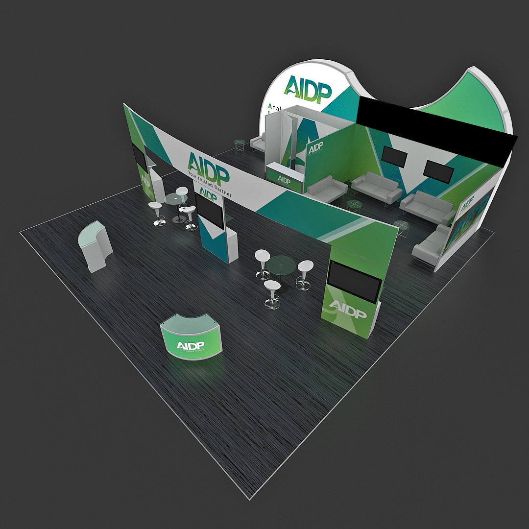 40 x 40 Custom Trade Show Booth - AIDP - Image 2