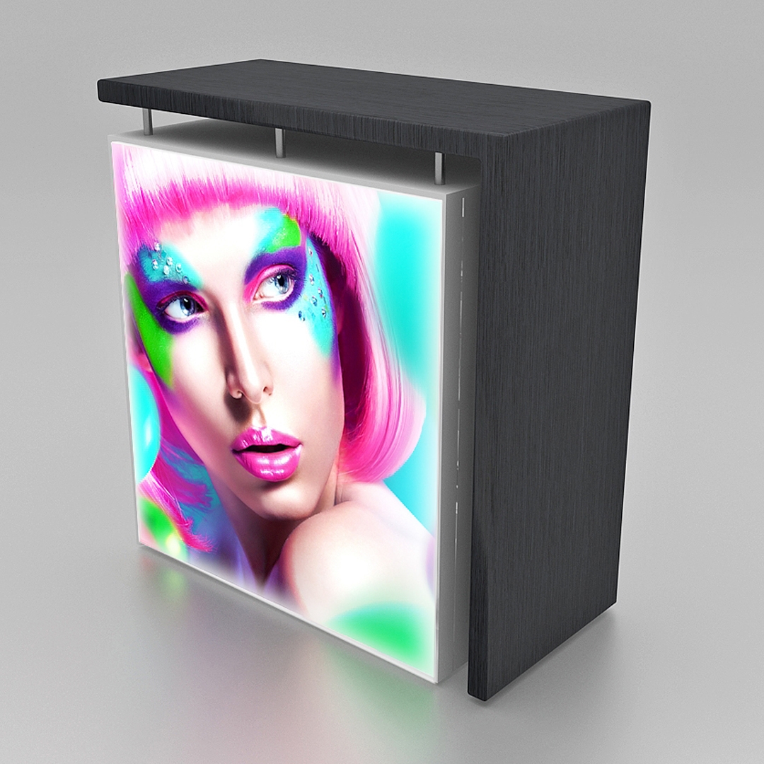 Custom Backlit Modular Counter with Locking Doors - Image 2