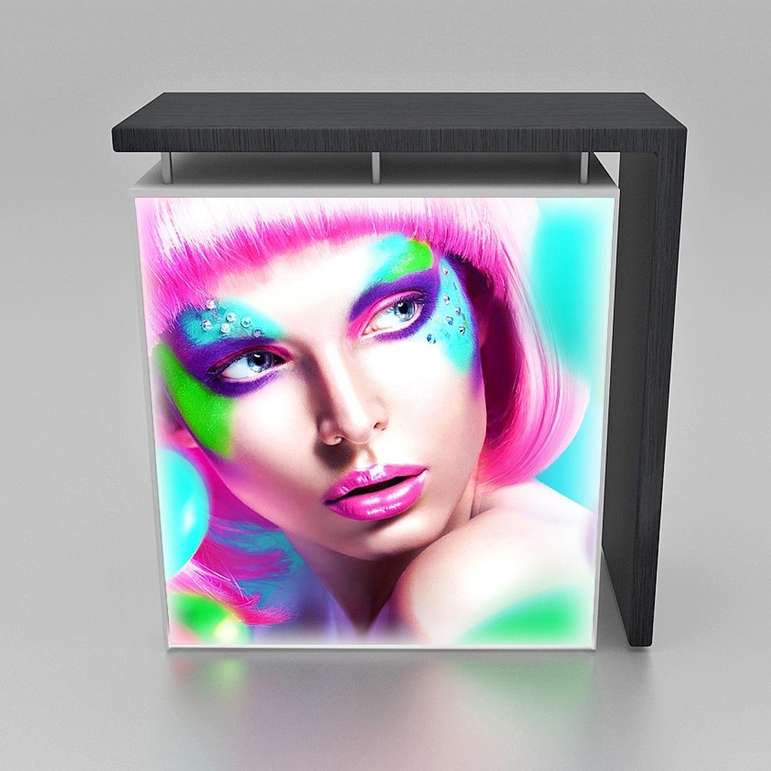 Custom Backlit Modular Counter with Locking Doors - Image 3