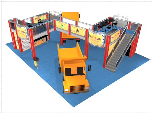 50 x 40 Lift Hauling Double Deck Truss Display System - Image 2