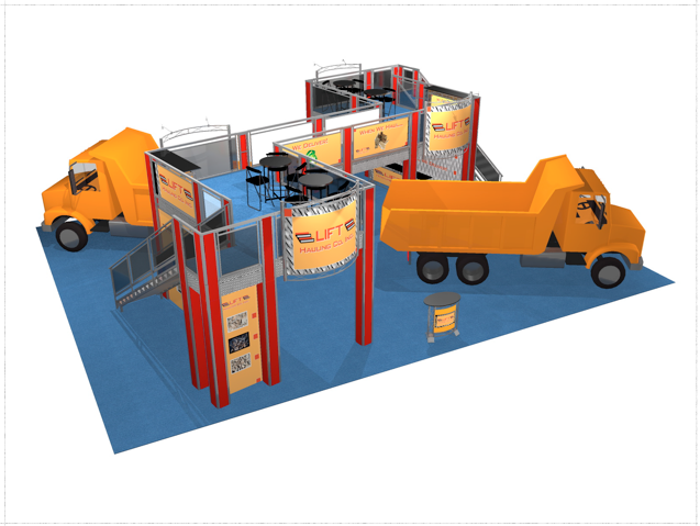 50 x 40 Lift Hauling Double Deck Truss Display System - Image 3
