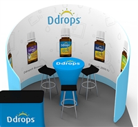 Formulate C-Shaped Wall Double Sided Fabric Display