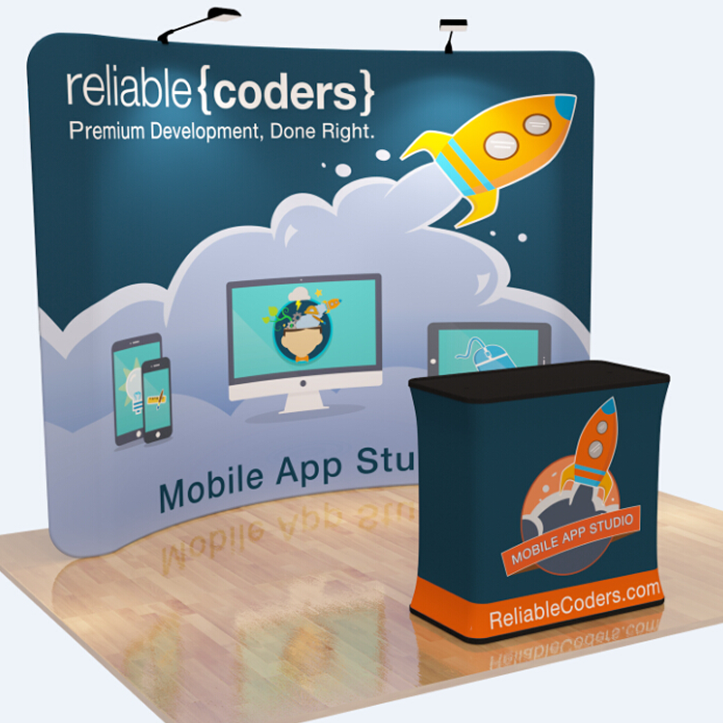 10' CURVED ZIP UP TENSION FABRIC DISPLAY - Image 2