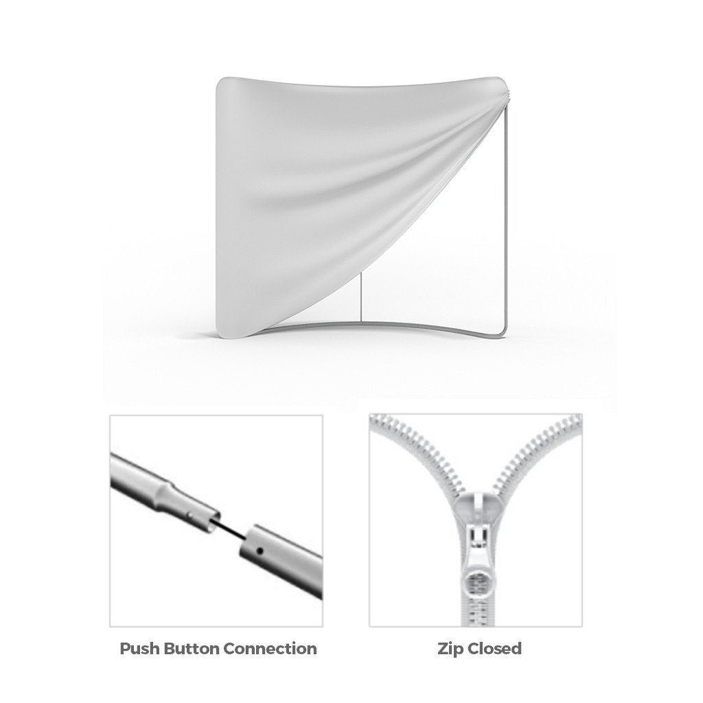 10' CURVED ZIP UP TENSION FABRIC DISPLAY - Image 7